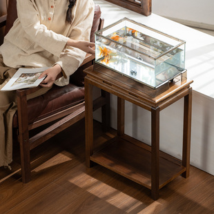 全实木花架子客厅落地式鱼缸架子底座置物架阳台绿萝多肉花盆架子