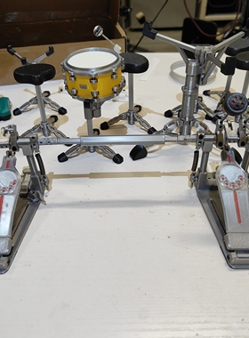 珍珠 p3000d 双踩微缩模型，架子鼓乐高拼装玩具