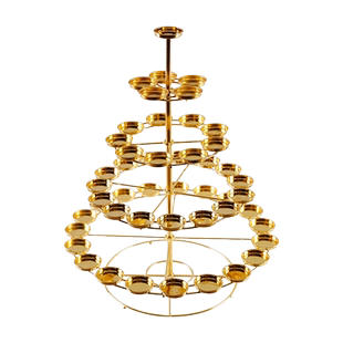 酥油灯灯盏灯架座佛前供灯合金蜡烛台座灯托家用佛堂佛具用品摆件