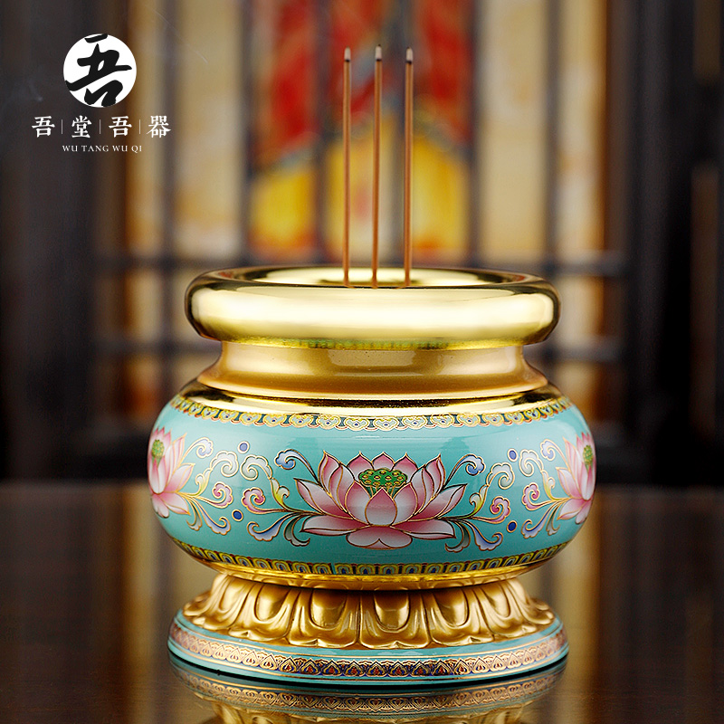 佛具用品大全供佛堂家用供奉观音莲花佛前供具水杯花瓶供盘香炉灯