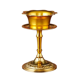 吾堂吾器酥油灯灯盏蜡烛台底座供佛堂家用花边佛前供灯架佛具用品