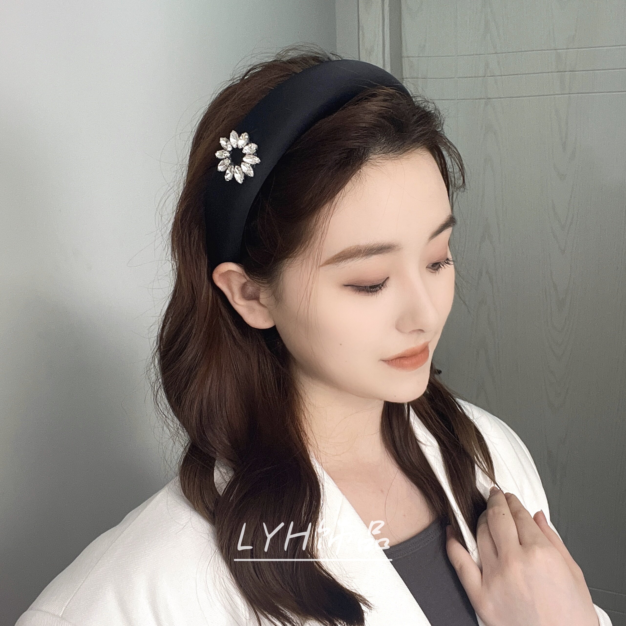 发箍韩版欧美水晶花朵