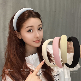 张元英同款浅蓝色发箍女高颅顶夏季2024年新款高级感气质发卡头箍