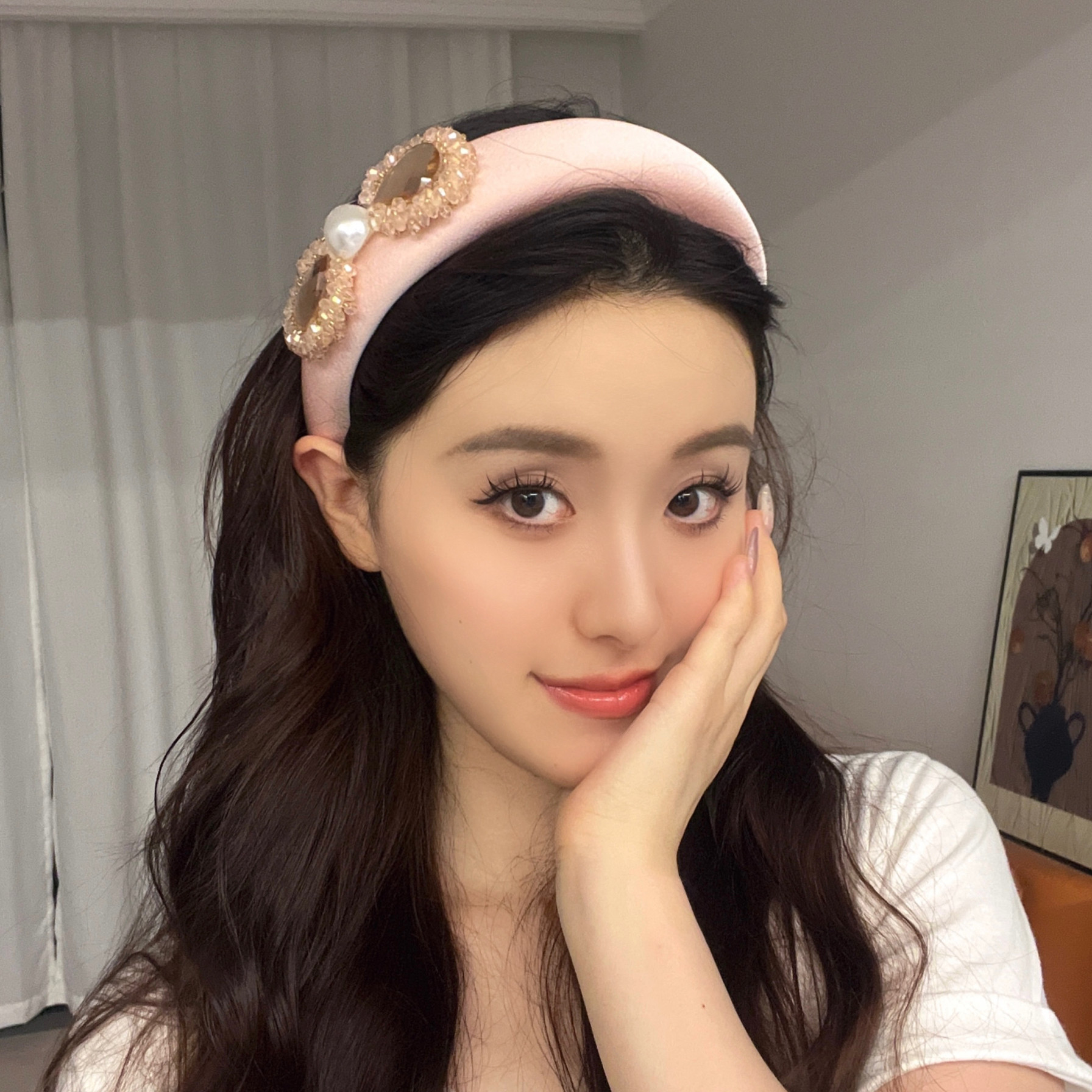 韩版新款粉色发箍高颅顶发卡女简约高级感头箍日常压发头饰