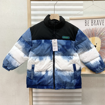 EB专柜正P男童羽绒服儿童中大童保暖冬装加厚立领90白鸭绒外套