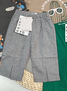 06192儿童夏季舒适纯棉外穿女童七分裤弹力打底裤110-150三个色