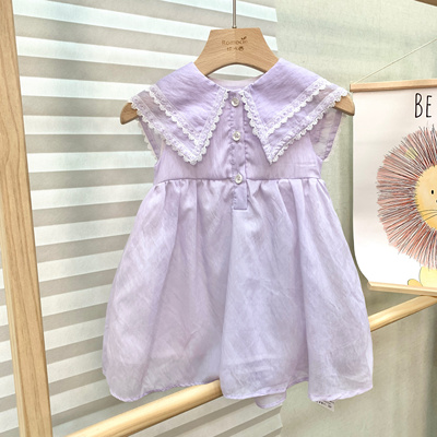 05061MXM女童连衣裙内衬纯棉宝宝公主裙夏装儿童轻薄无袖裙子纱裙