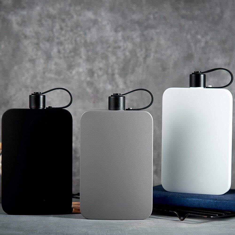 随身携带小酒壶500毫升304不锈钢加厚个性户外大容量男女扁水壶
