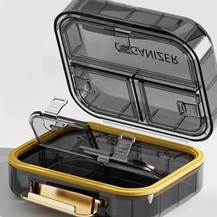 德国避光药盒防潮密封药盒迷你随身可携式一日三餐药物分格分装盒