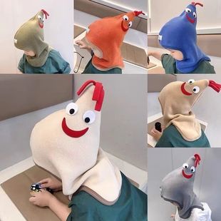 婴儿公鸡帽新款可爱公鸡帽男女儿童宝绒保暖头套围巾一体帽24秋冬