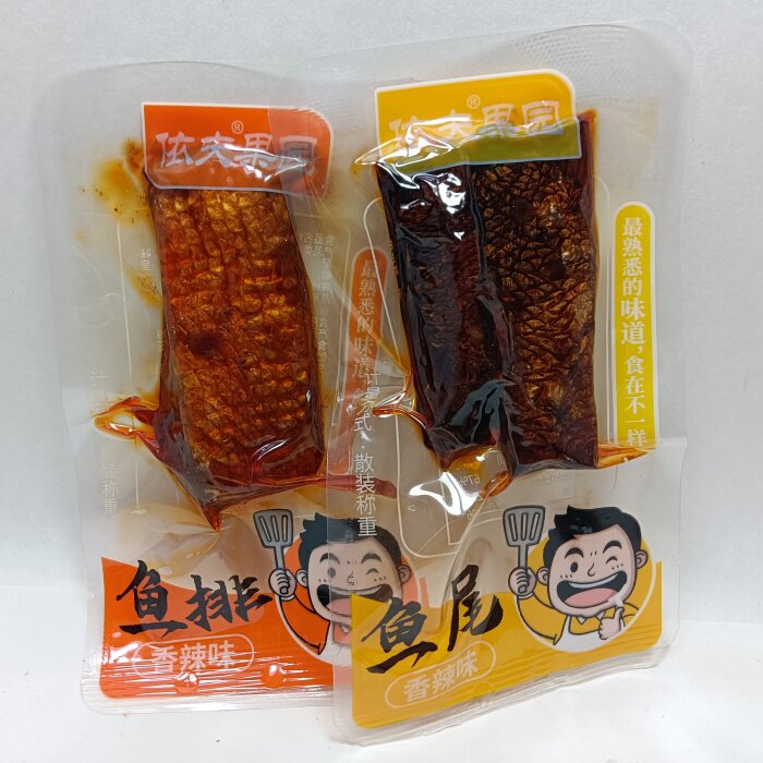 江西特产依夫果园香辣鱼尾鱼排500克开袋即食休闲零食小吃