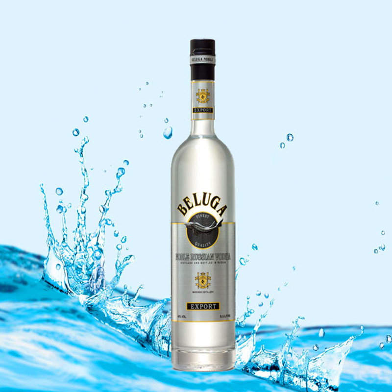 俄罗斯白鲸伏特加原瓶进口银鲟鱼500ml洋酒夜店beluga  vodka热卖
