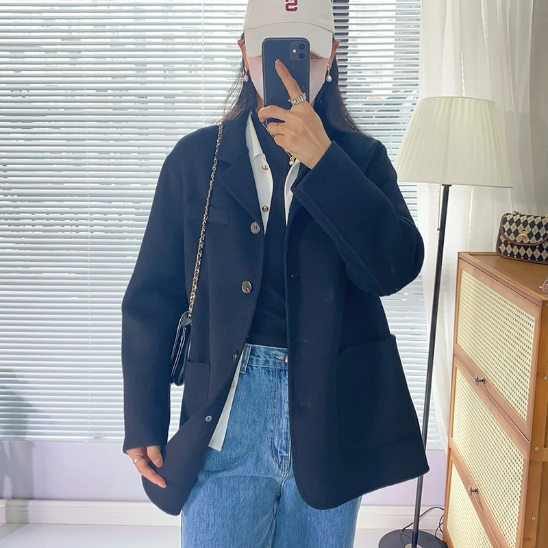高级感显瘦胖MM双面羊绒大衣女装秋冬新款毛呢外套妈妈装加肥加大