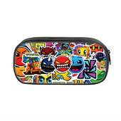 跨境新品 几何冲击印花笔袋Geometry Dash学生铅笔袋小学生文具盒