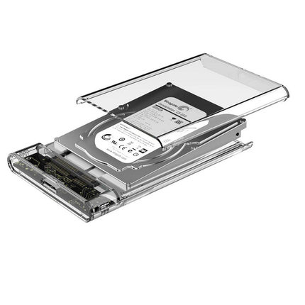 透明SSD固态机械 2.5寸笔记本SATA串口USB 3.0高速移动硬盘盒