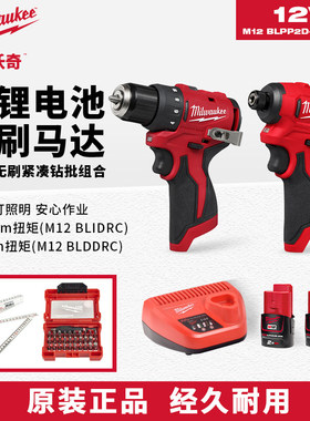 美沃奇12V锂电钻电起子套装无刷多功能电动螺丝刀手钻M12 BLPP2D