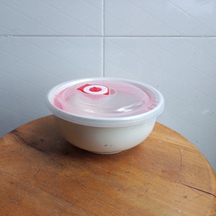 包邮陶瓷碗5寸护边耐用圆碗西餐浓汤碗饭碗点心碗带盖密封保鲜碗