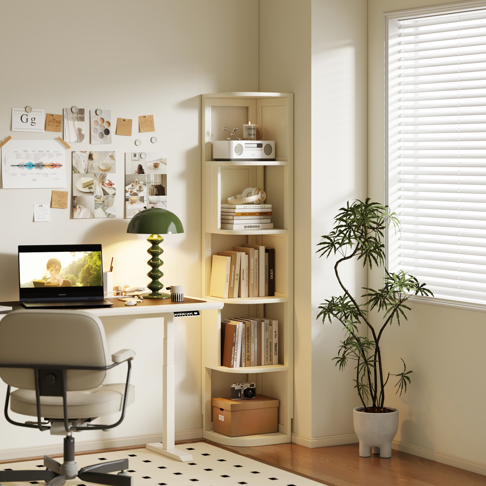 美冉家居简易收纳书柜转角柜