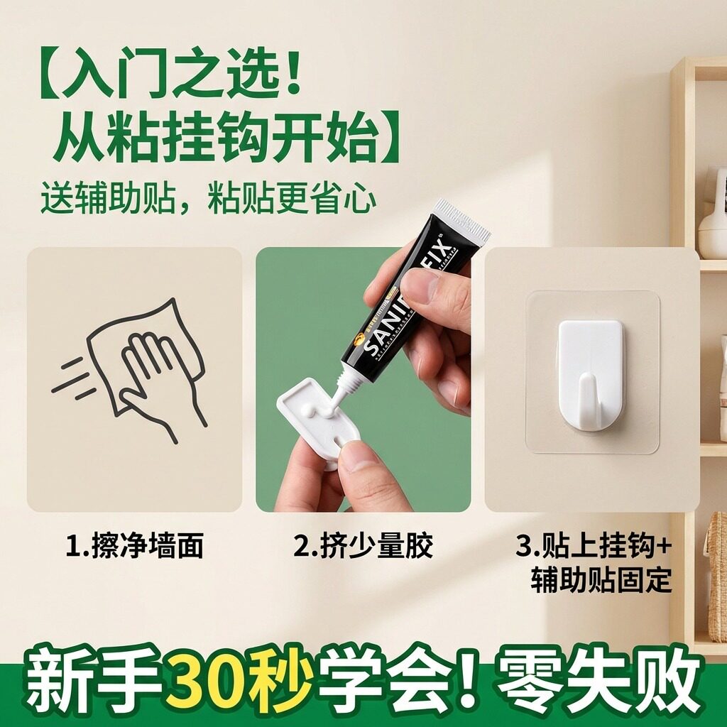 免钉胶强力胶万能胶水代钉胶多功能墙面瓷砖门窗挂钩置物架高粘度贴小
