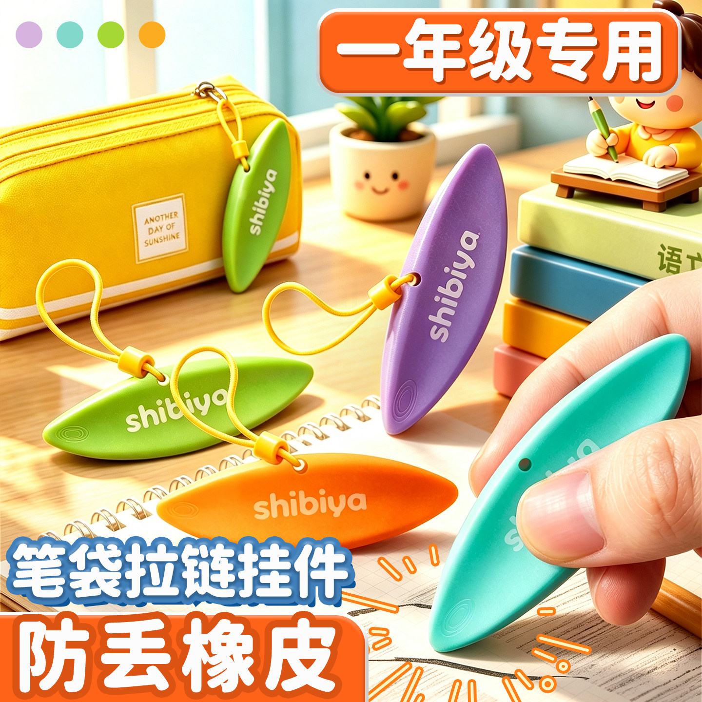 防丢橡皮擦无屑超干净送防丢绳