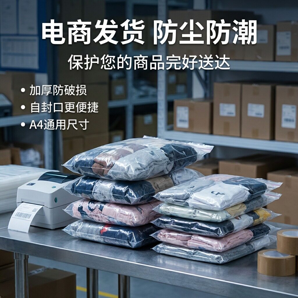 服装透明袋衣服包装袋子自封袋塑料收纳密封加厚自封袋背心电商K1