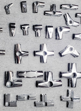 16253238mm不锈钢圆管分体加长三通四通二通弯头加厚连接件管接头