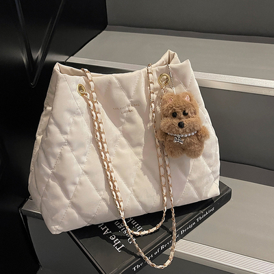 2026新款菱格链条大容量托特包