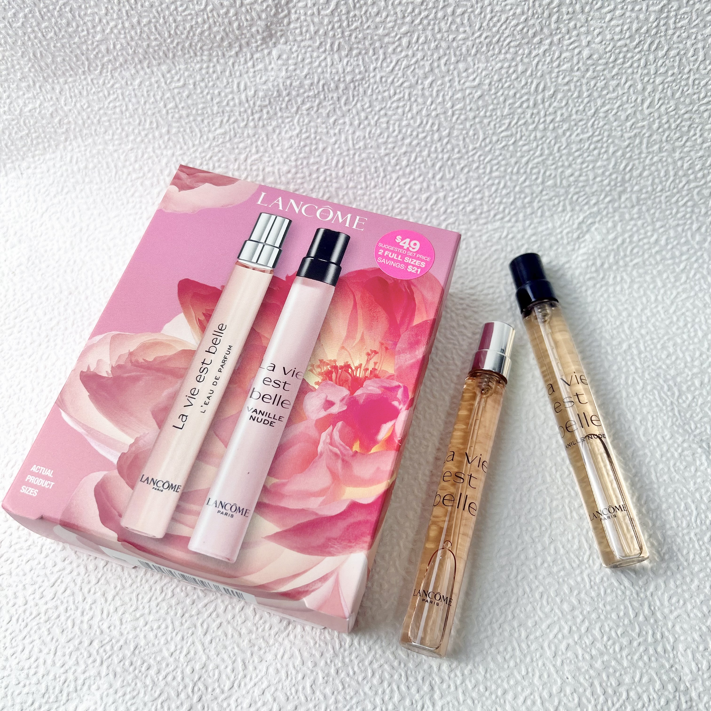Lancome兰蔻美丽人生浓香经典版/香草裸纱10ml套装 有喷头小样