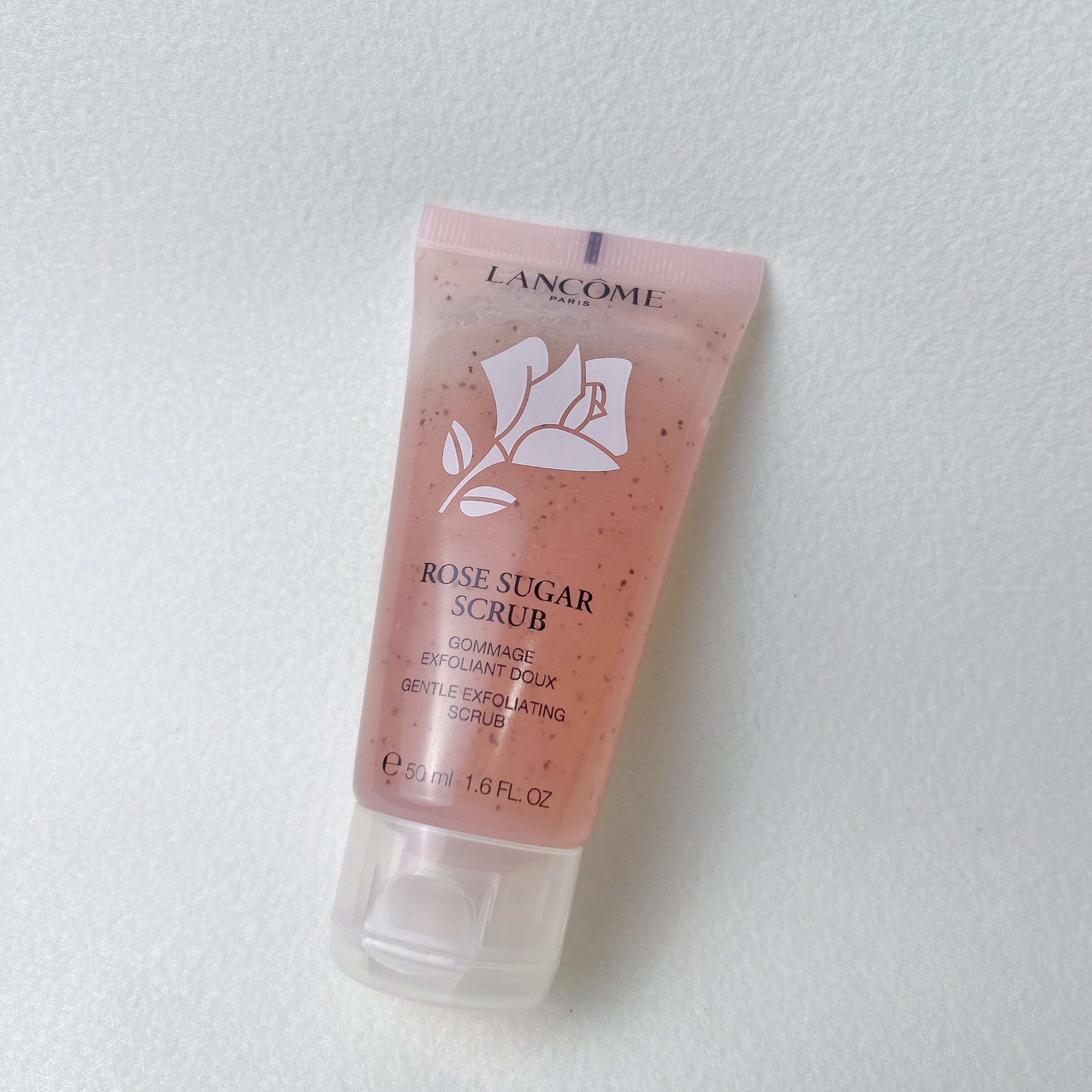 兰蔻清莹玫瑰去角质磨砂啫喱膏50ml 小样 20.2生产