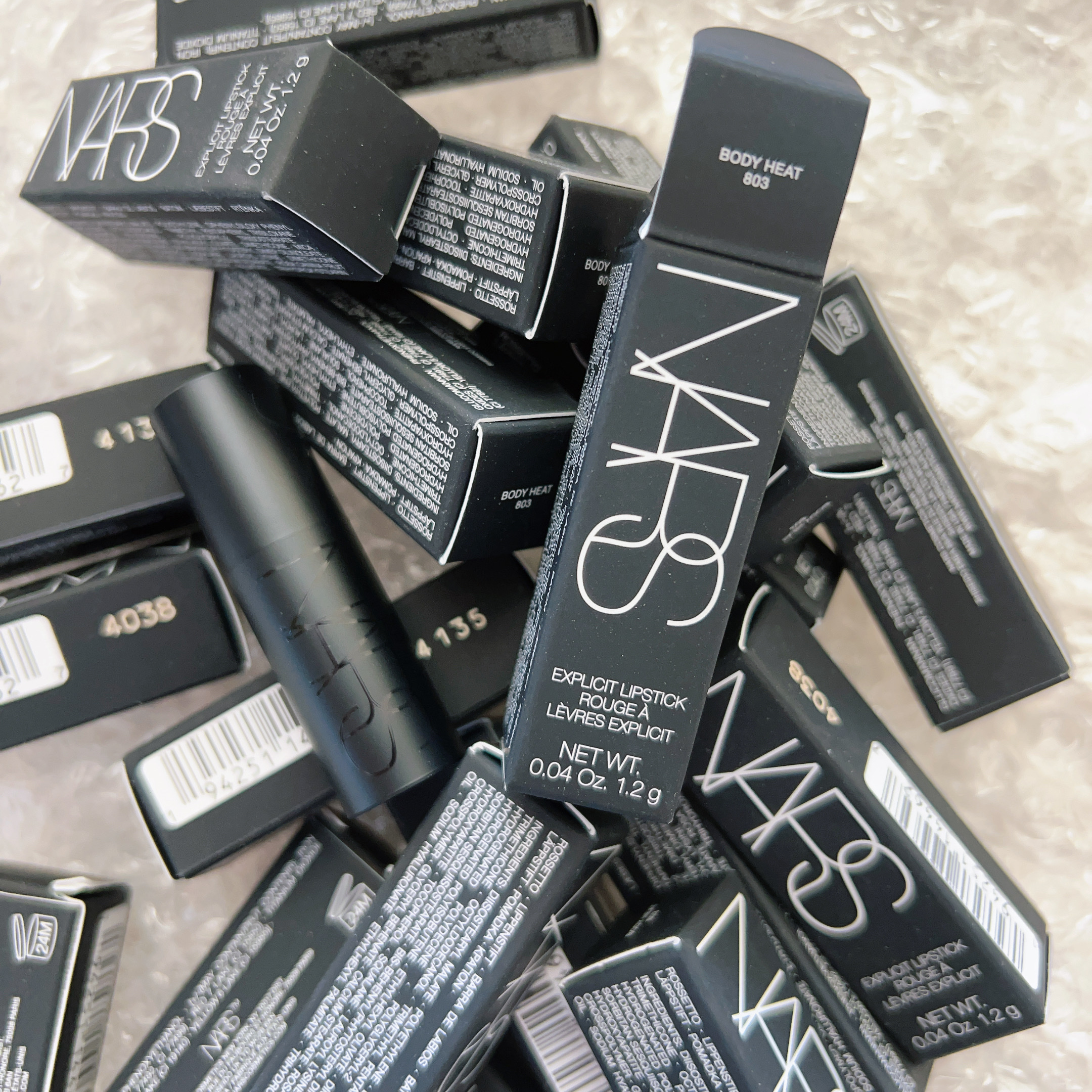 海淘～NARS纳斯24年新品敢欲唇膏#803裸黑管口红1.2g小样