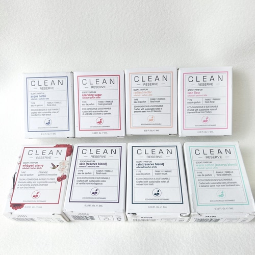 CLEAN洁净香水小样3ml柔风甘雨彩砂糖秘密花语绽放玫瑰樱桃沁肤