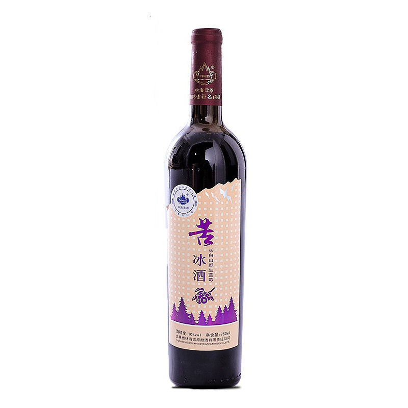 林海雪原酒蓝莓酒10度苦冰酒750ml甜酒红酒长白山特产