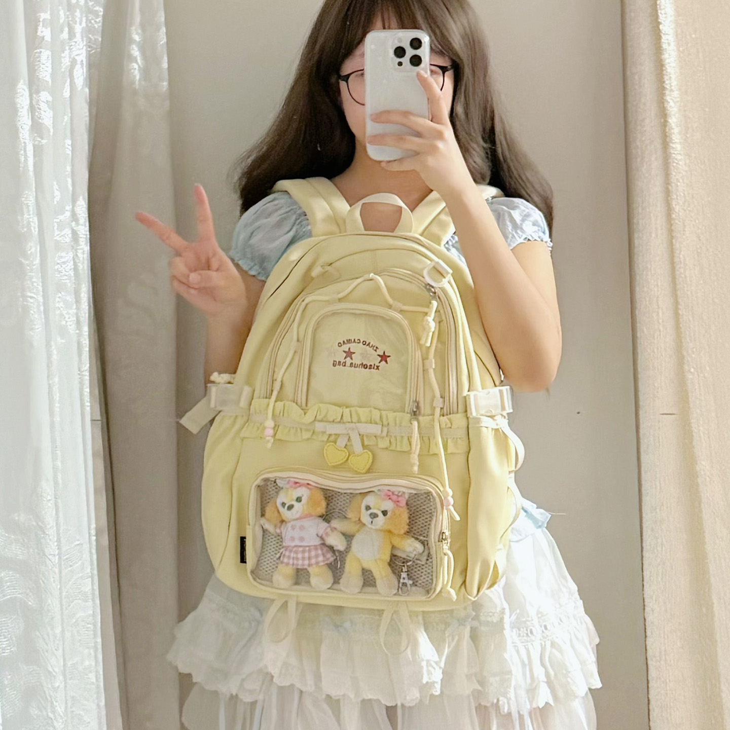 日系痛包小清新透明吧唧痛包