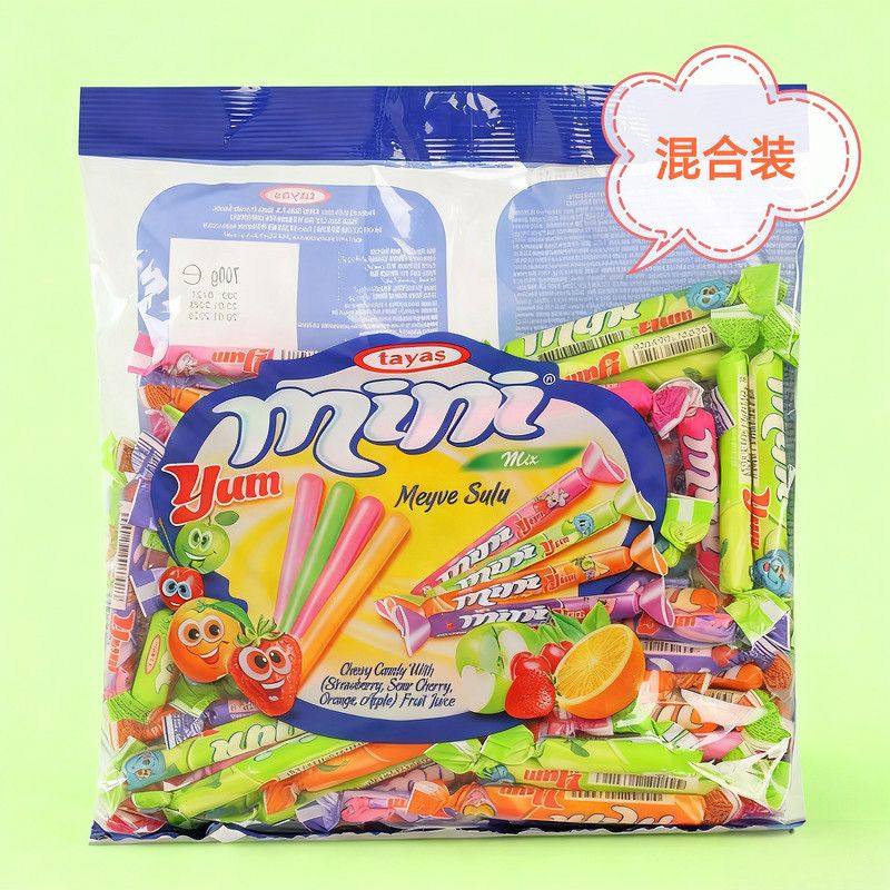 满洲里大山土耳其进口食品爱比可迷你奶条形糖果