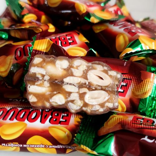 满洲里大山俄宝多EBaoDuo巧克力花生夹心糖500克包邮