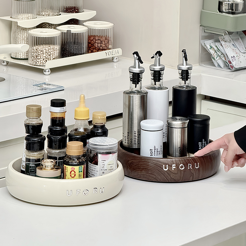 厨房旋转调料品置物架家用台面