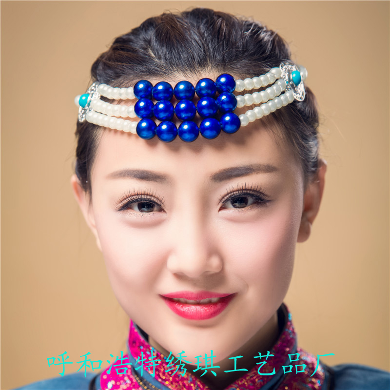 新款蒙古头饰女士成人儿童蒙古舞蹈演出头饰 手工发饰 蒙古服佩饰