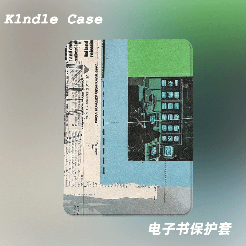 拼接图像适用kindle7代电子书保护套kpw123软壳958全包防摔休眠