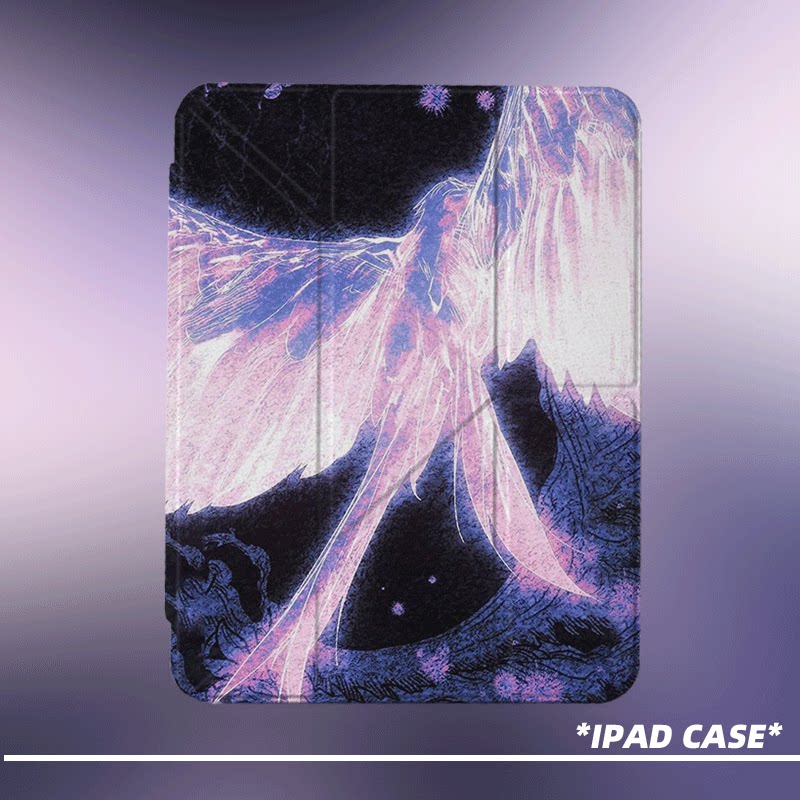 原创氛围感极光灵鸟第11代2026款air8ipadpro11寸三折ipad壳防弯y折亚克力a16平板壳9代10.2寸air7带笔槽