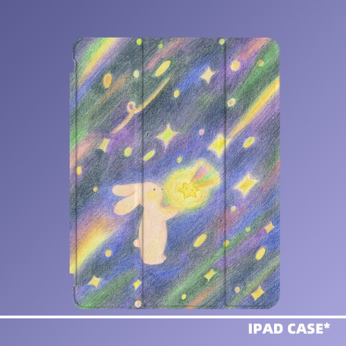 [防弯]手绘星星兔子ipad壳
