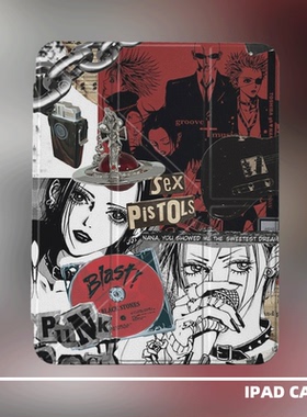 原创小众复古艺术nana漫画适用11代2025款air7ipadpro11三折Y折ipad壳防弯亚克力平板壳10.2air5mini7带笔槽