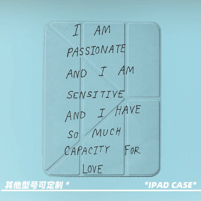 [防弯]艺术手写英文IPAD壳
