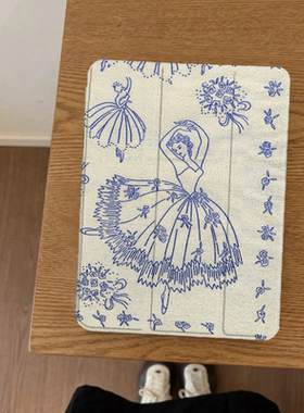 原创芭蕾舞少女适用于华为matepad11.5s三折保护套air带笔槽10.8proy折平板壳柔光版新款matepadse10.4磁吸
