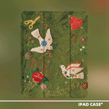原创小众艺术中古绿飞鸟适用11代2025款air7ipadpro三折ipad壳防弯亚克力平板壳9代10.2寸air4/5mini7带笔槽