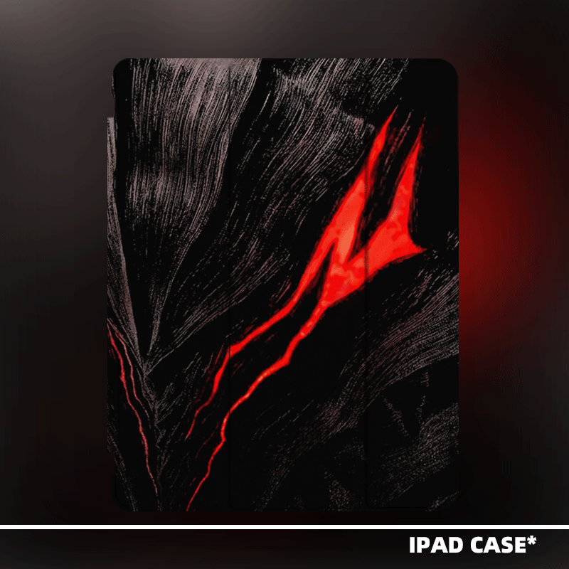 原创小众艺术暗黑恶魔眼睛适用11代2025款air7ipadpro11三折ipad壳防弯亚克力平板壳10.2寸air4/5mini7带笔槽