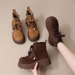 炸街休闲短筒工装 网红爆款 靴潮 新款 厚底马丁靴女2025秋季