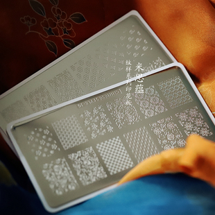 米思蕴原创手绘国风美甲印花板中国纹样系列36-37号高精度模板