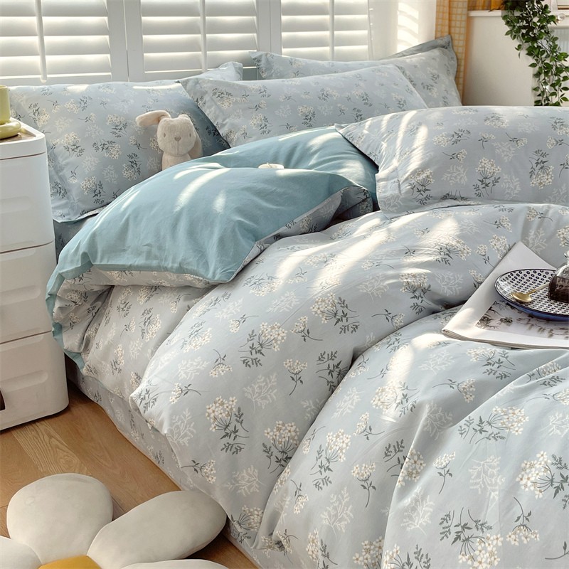 订做纯棉超柔亲肤裸睡床单四件套