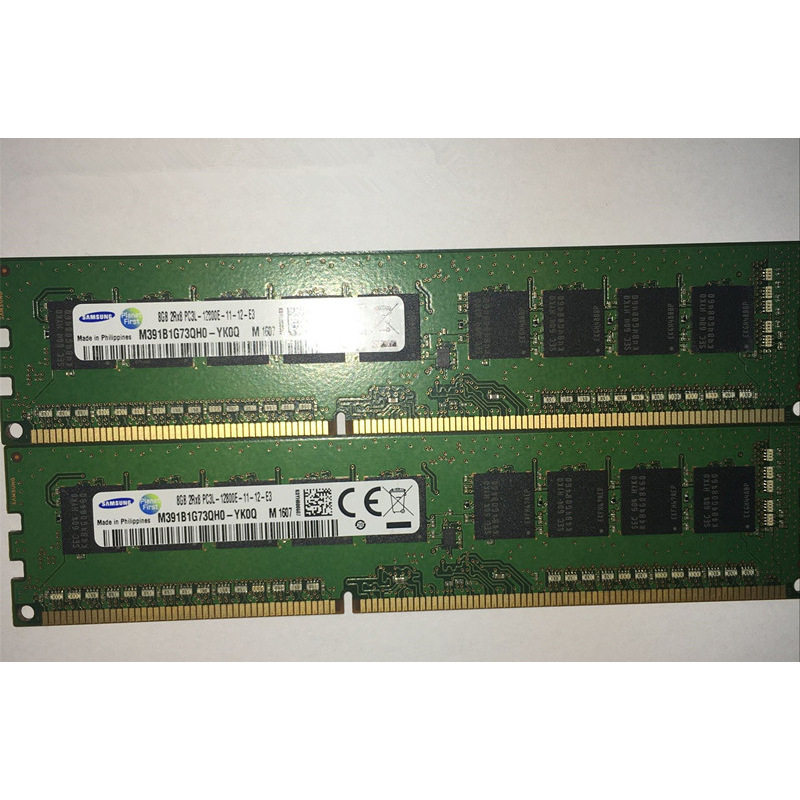三星8G 2RX8 PC3L-12800E-11-11/12/13-E3 1600纯ECC UDIMM内存条