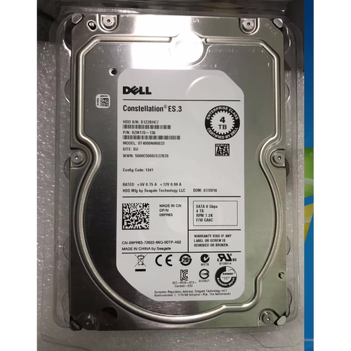 DELL ST4000NM0033 09PR63 4T SATA 7.2K 0THGNN 4TB 服务器硬盘